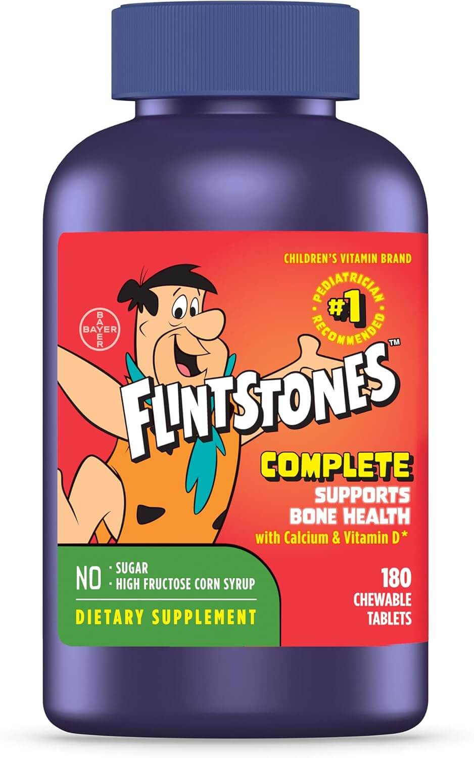 Flintstones Complete Multivitaminico Infantil - 180 Comprimidos mastigveis