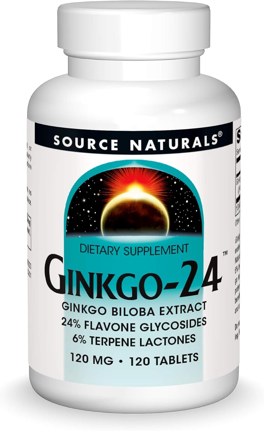 Source Naturals Ginkgo-24 - 120 mg - 120 Comprimidos