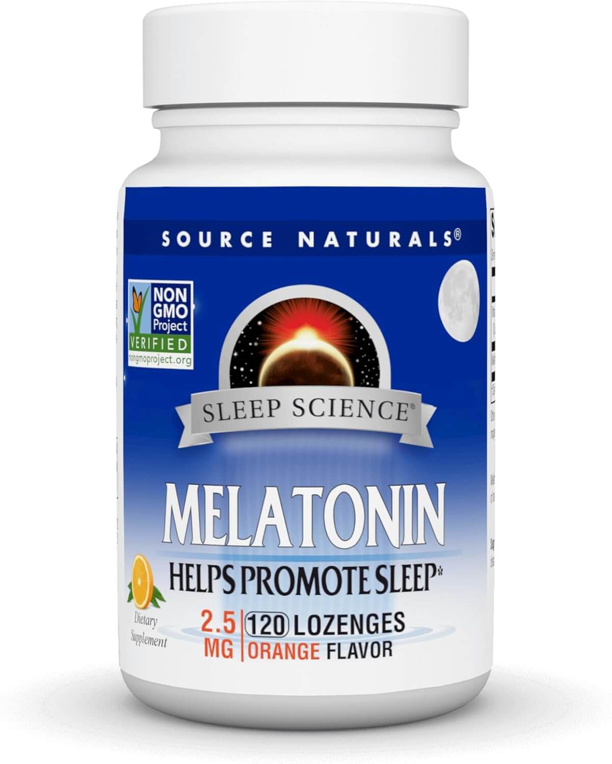 Source Naturals Melatonina Sublingual Sabor de Laranja - 2.5 mg - 120 Comprimidos
