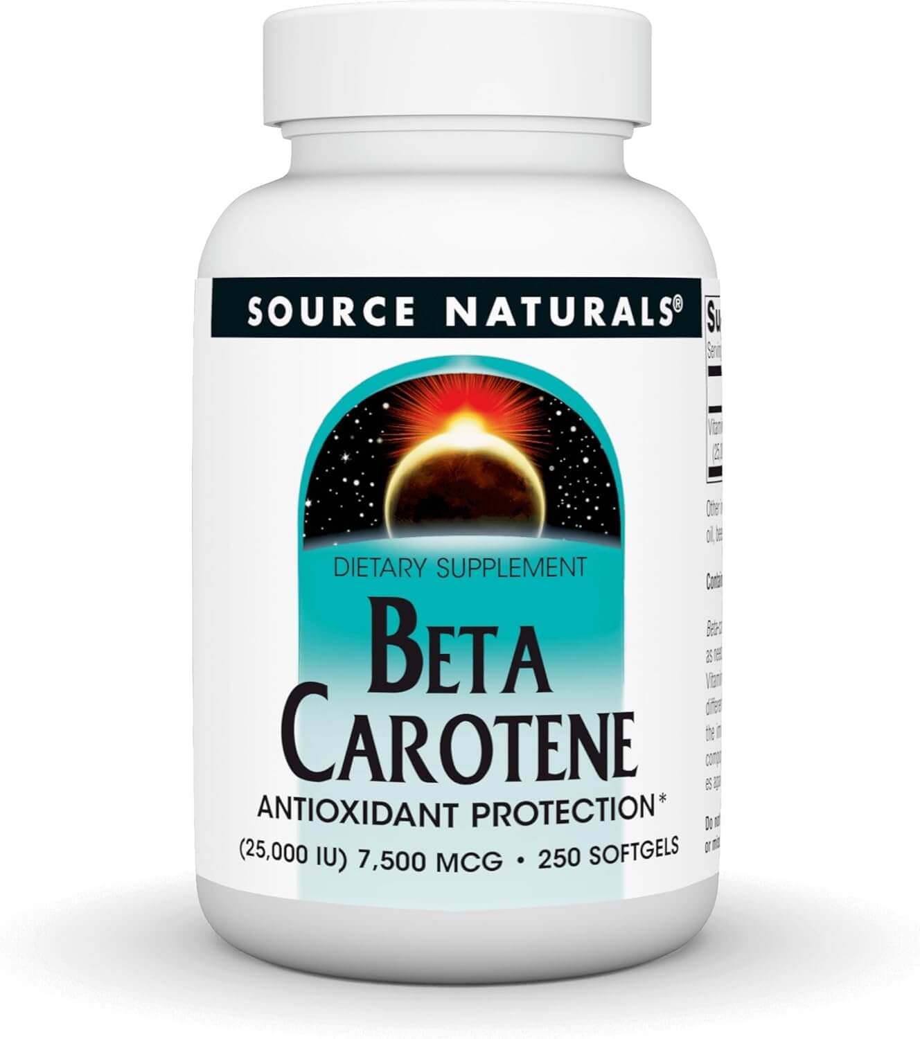 Source Naturals Beta Caroteno - 25000 IU - 250 Comprimidos