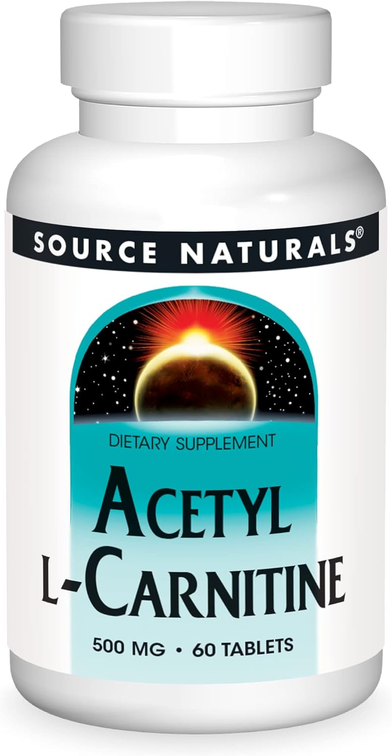 Source Naturals Acetyl L-Carnitina - 500 mg - 60 Comprimidos