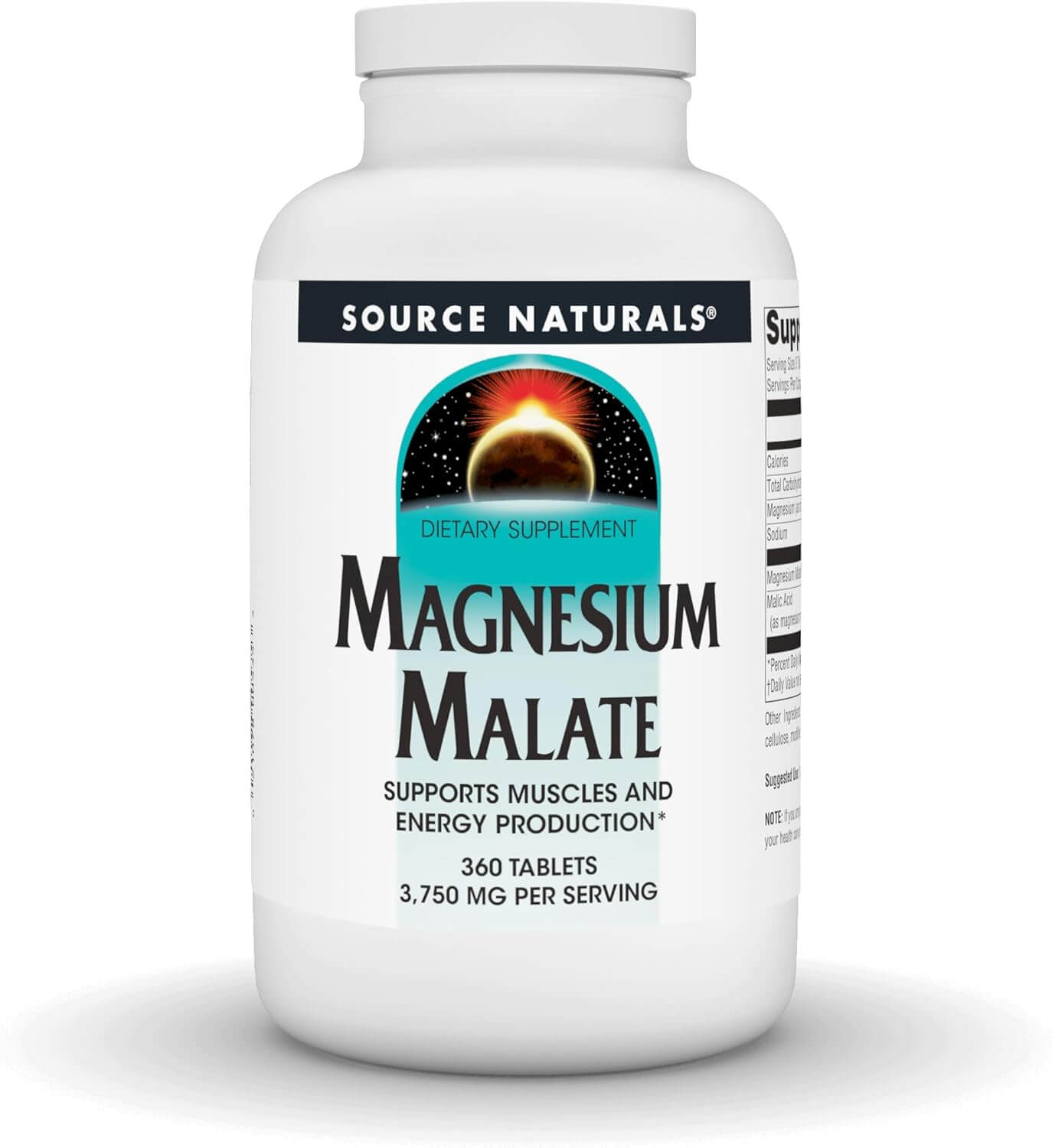 Source Naturals Magnesium Malate 3750 mg - para Produo de Energia- 360 Comprimidos