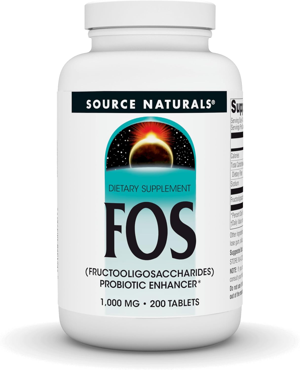 Source Naturals FOS - 1000 mg - 200 Comprimidos