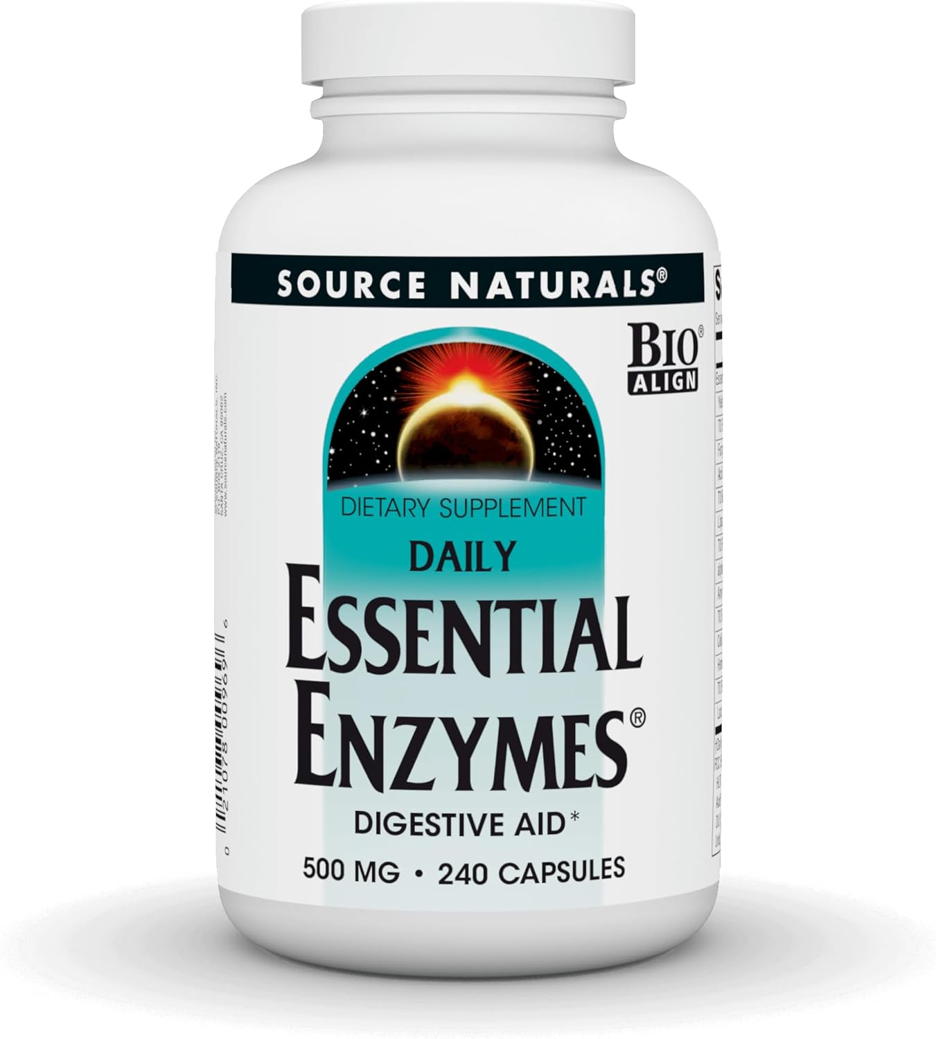 Source Naturals Enzimas Essenciais Di�rias - 500 mg - 240 C�psulas