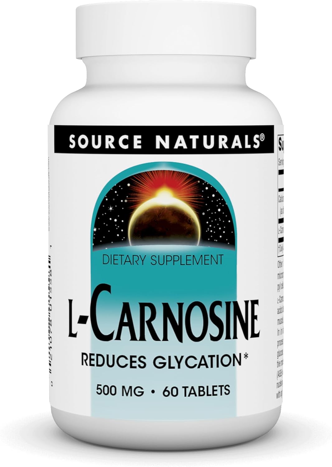 Source Naturals L-Carnosina - 500 mg - 60 Comprimidos