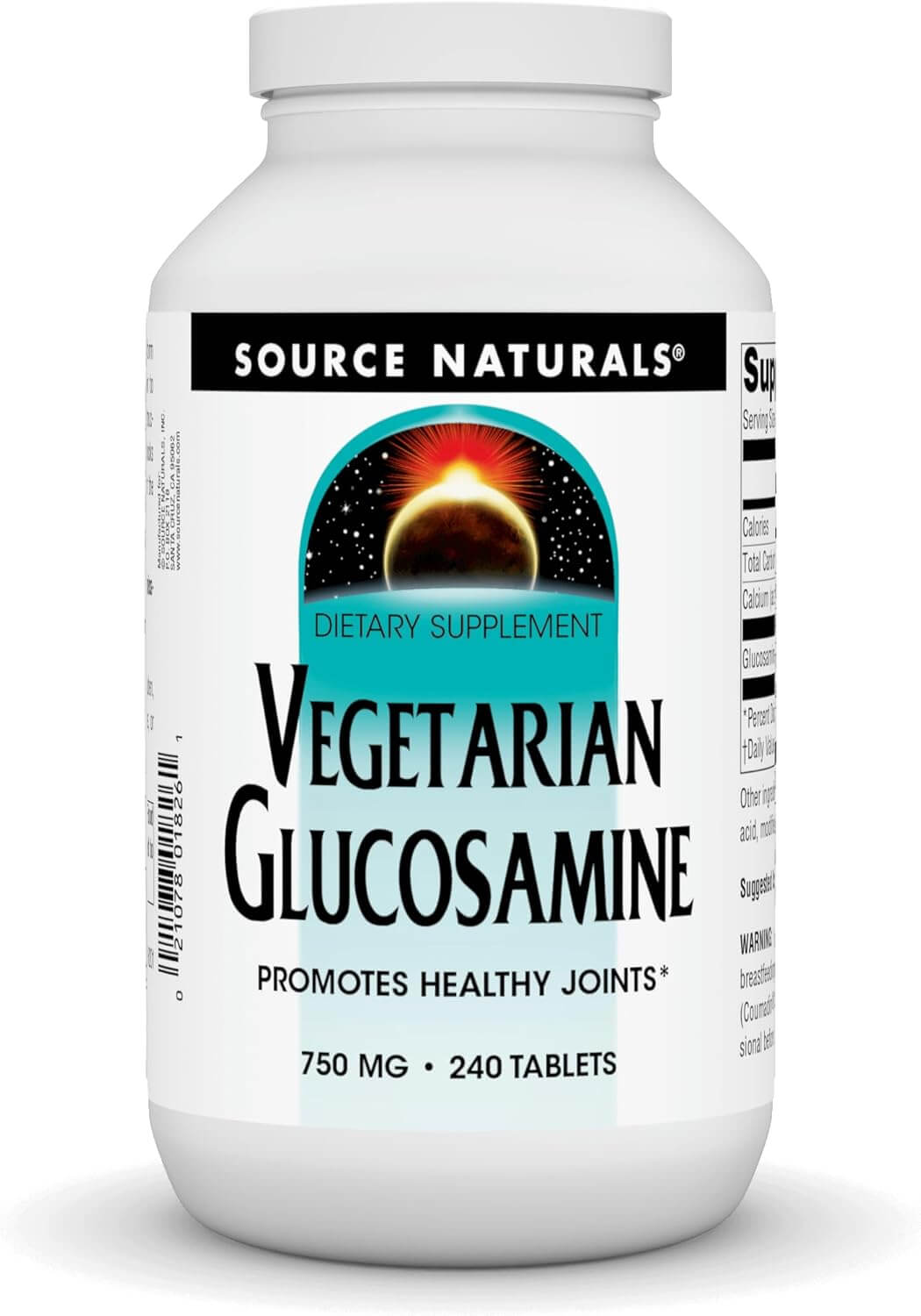 Source Naturals Vegetarian Glucosamina - 750 mg - 240 Comprimidos