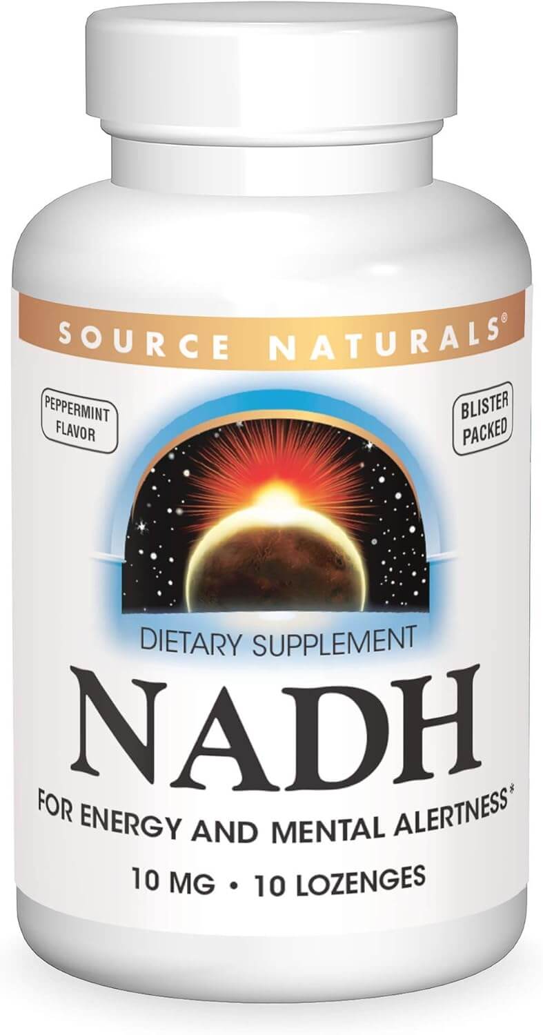 Source Naturals NADH Sublingual Peppermint - 10 mg - 30 Comprimidos