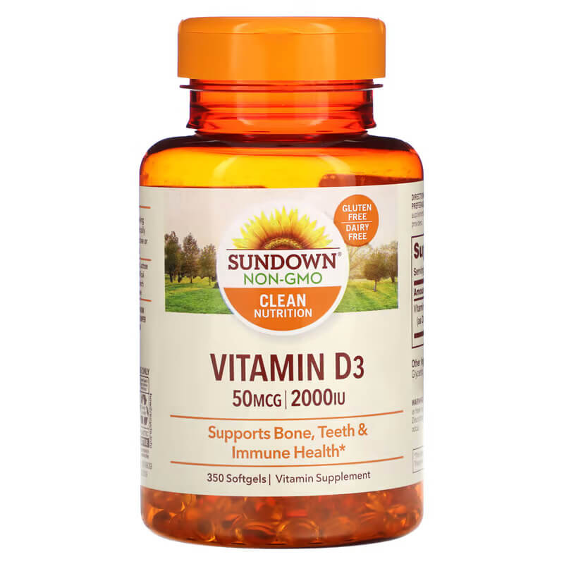 Sundown Naturals Vitamina D3 2000 IU - 350 Comprimidos