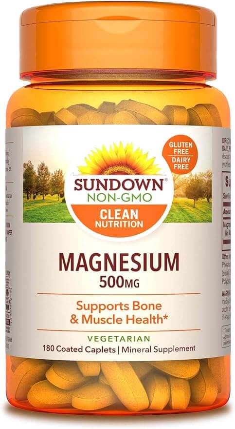 Sundown Naturals Magnsio 500 mg - 180 Cpsulas