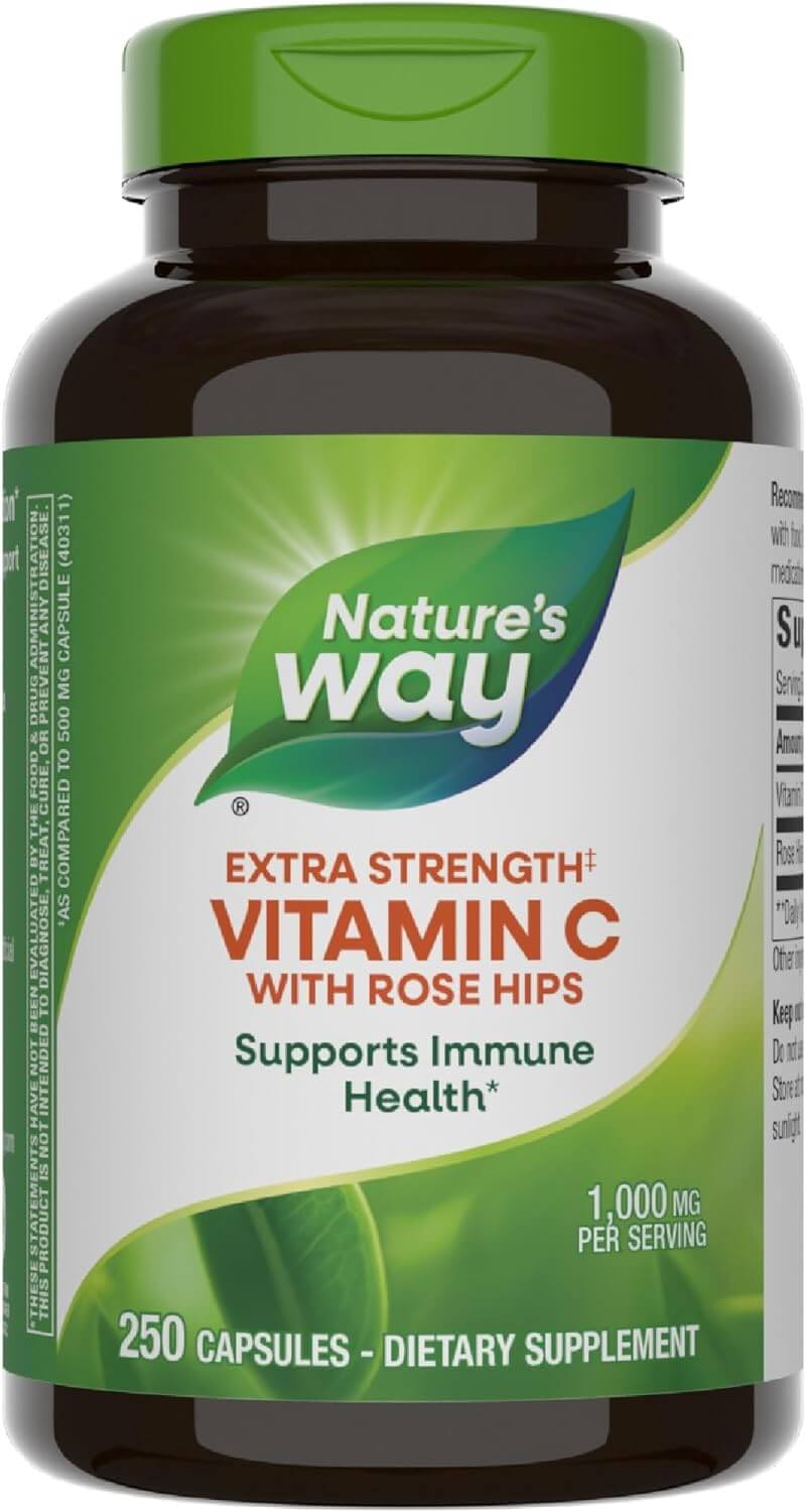 Natures Way Vitamina C com Rose Hips - 1000 mg - 250 Cpsulas