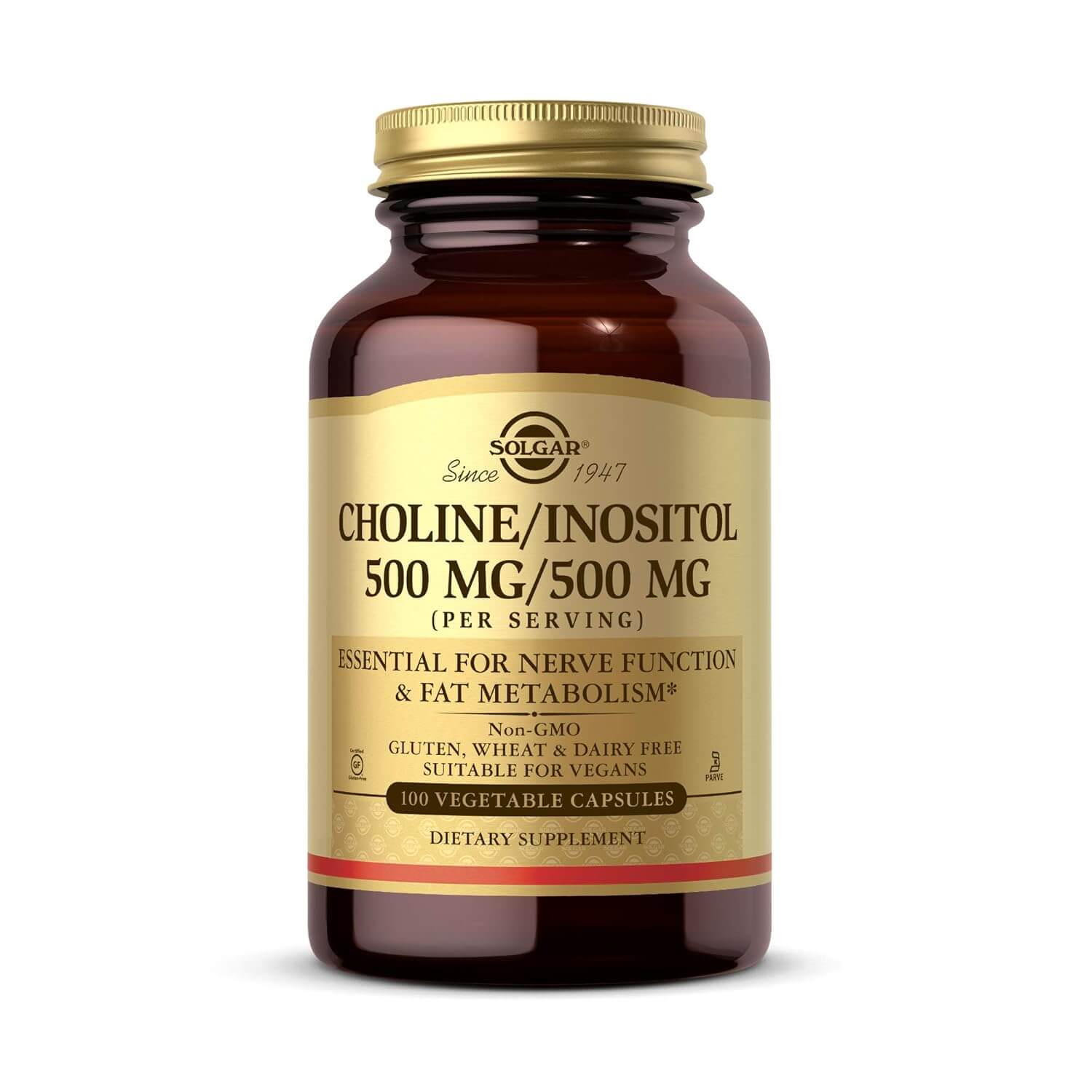Solgar Colina Inositol - 500 mg - 100 Cpsulas