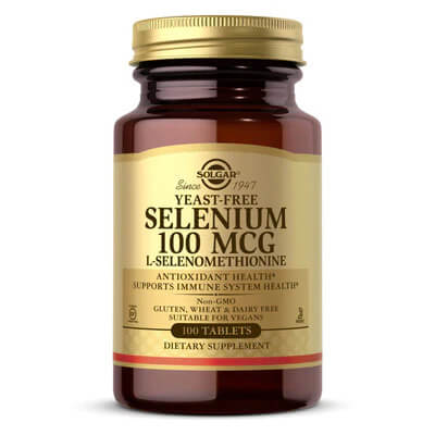 Solgar Selnio Yeast Free - 100 mcg - 100 Comprimidos