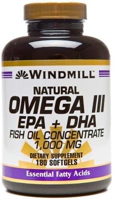 Windmill Natural Omega 3 Epa+Dha Fish Oil 1000 mg 180 Comprimidos