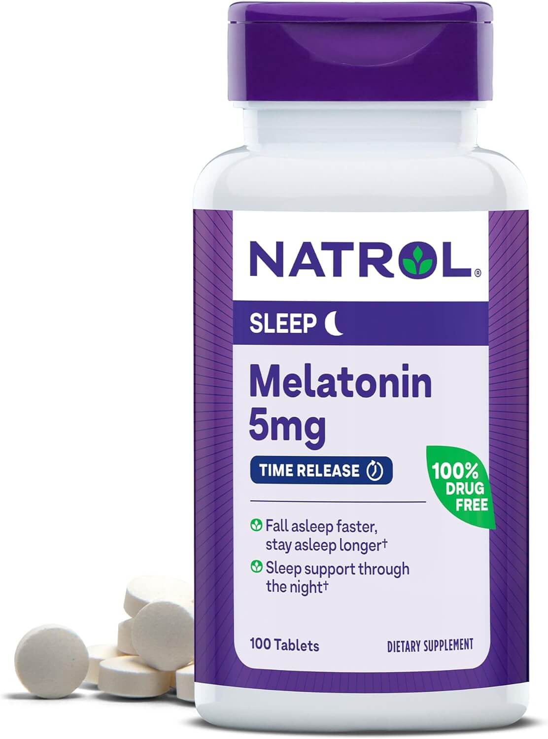 Natrol Melatonina Time Release - 5 mg - 100 Comprimidos