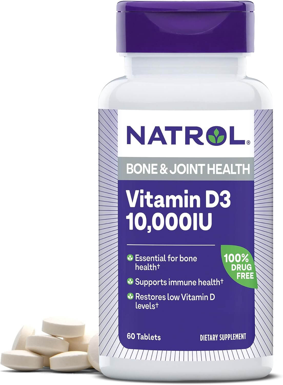 Natrol Vitamina D3 - 10000 IU - 60 Comprimidos