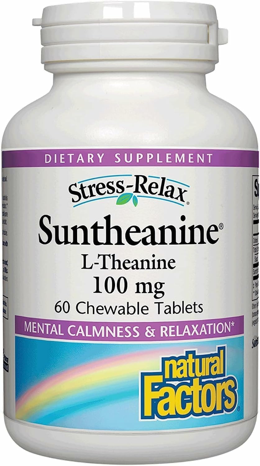 Natural Factors Stress-Relax Suntheanine L-Theanine Chewables 60 Comp.
