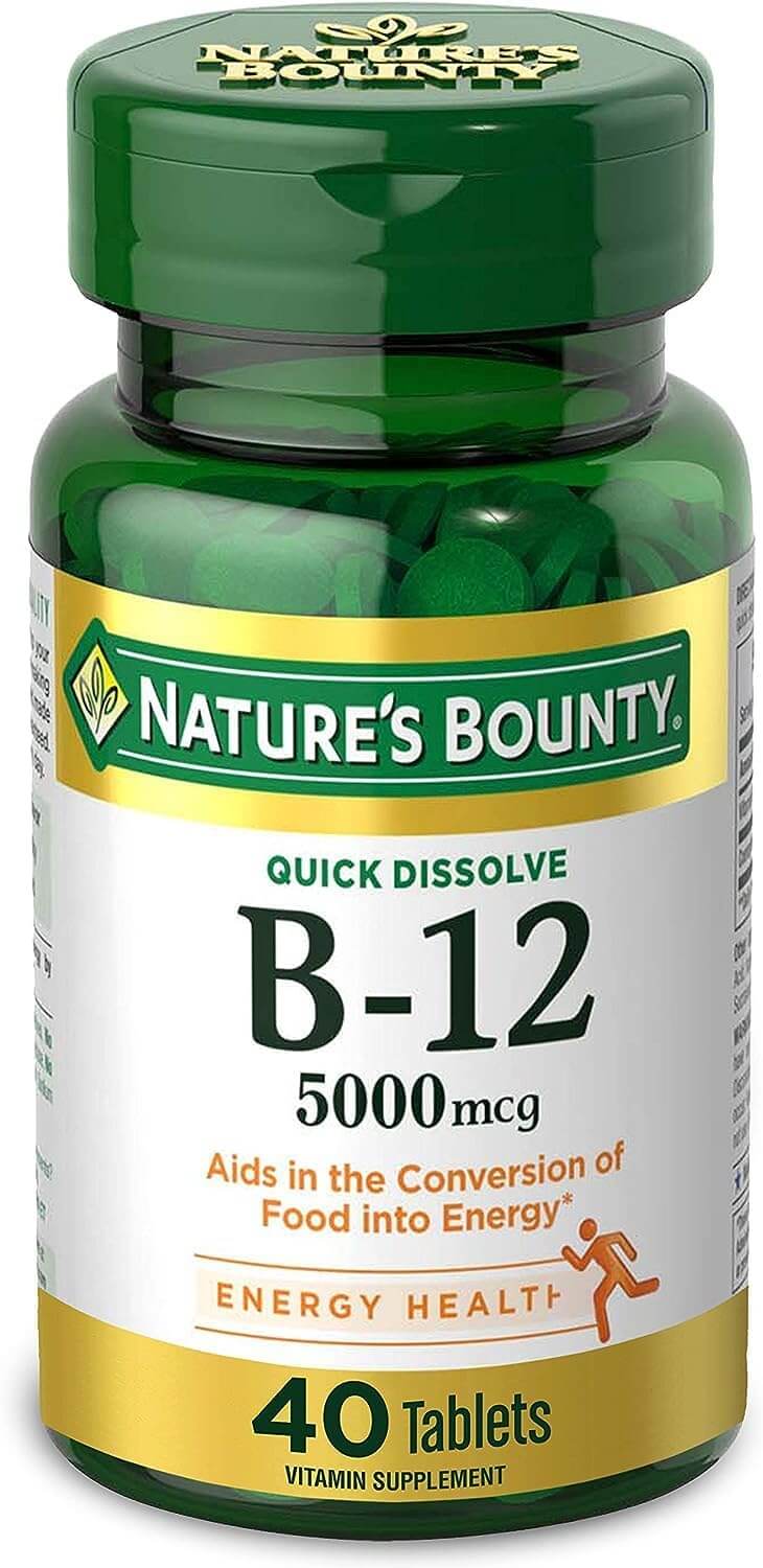 Natures Bounty Sublingual Vitamina B-12 5000 mcg 40 Microlozenges