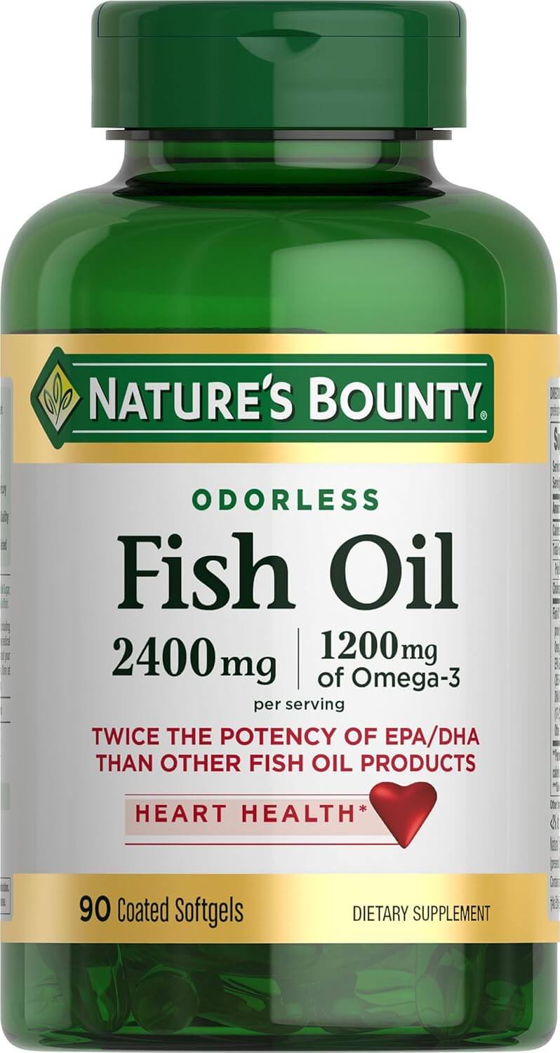 Natures Bounty Odorless Fish Oil 1000Mg Suplemento Dietetico 100 Comp.