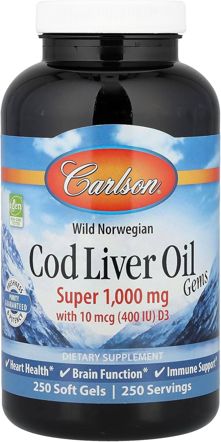 Carlson leo de Fgado de Bacalhau - Super 1000 mg - 250 Softgels