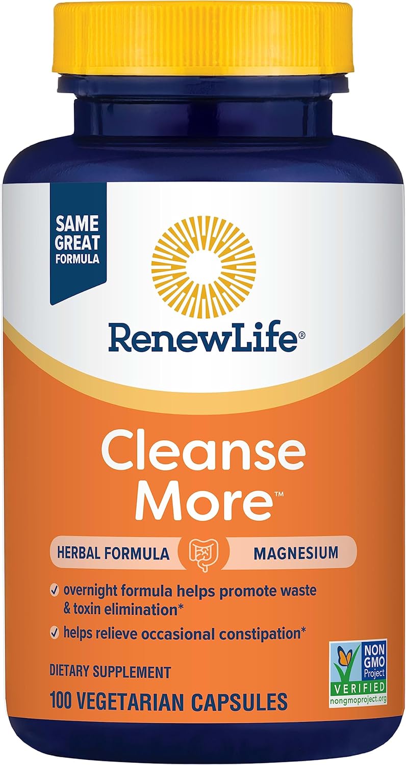 Renew Life Cleanse More - Reduz Incha�o & Restaura Regularidade - 100 C�psulas