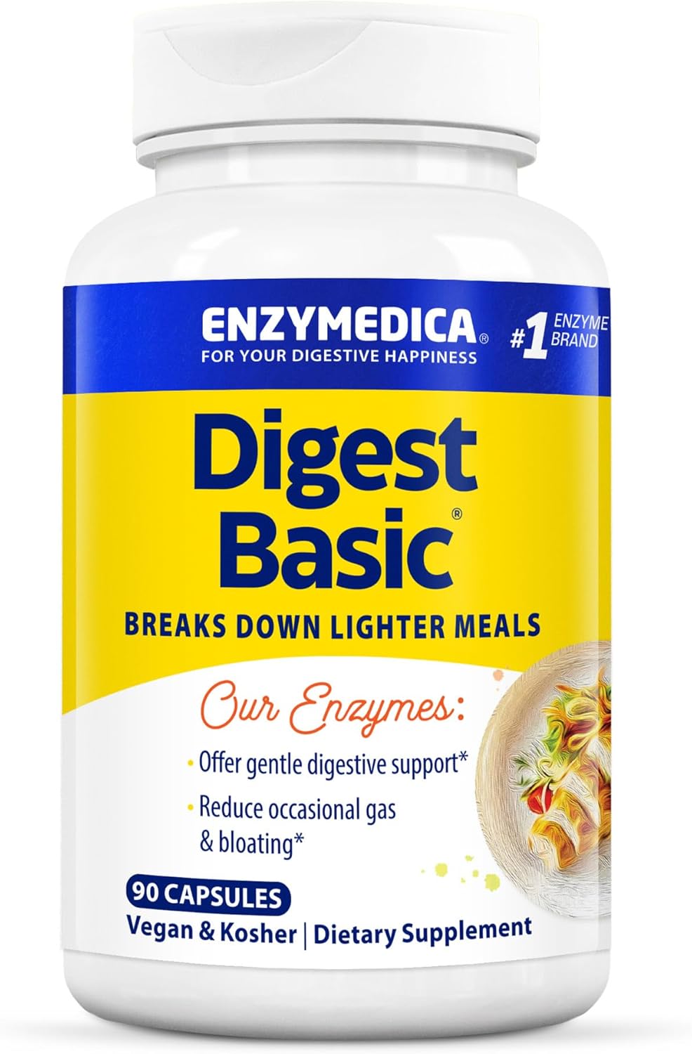 Enzymedica Digest Basic - Enzimas Digestivas para Estmagos Sensveis - 90 Cpsulas