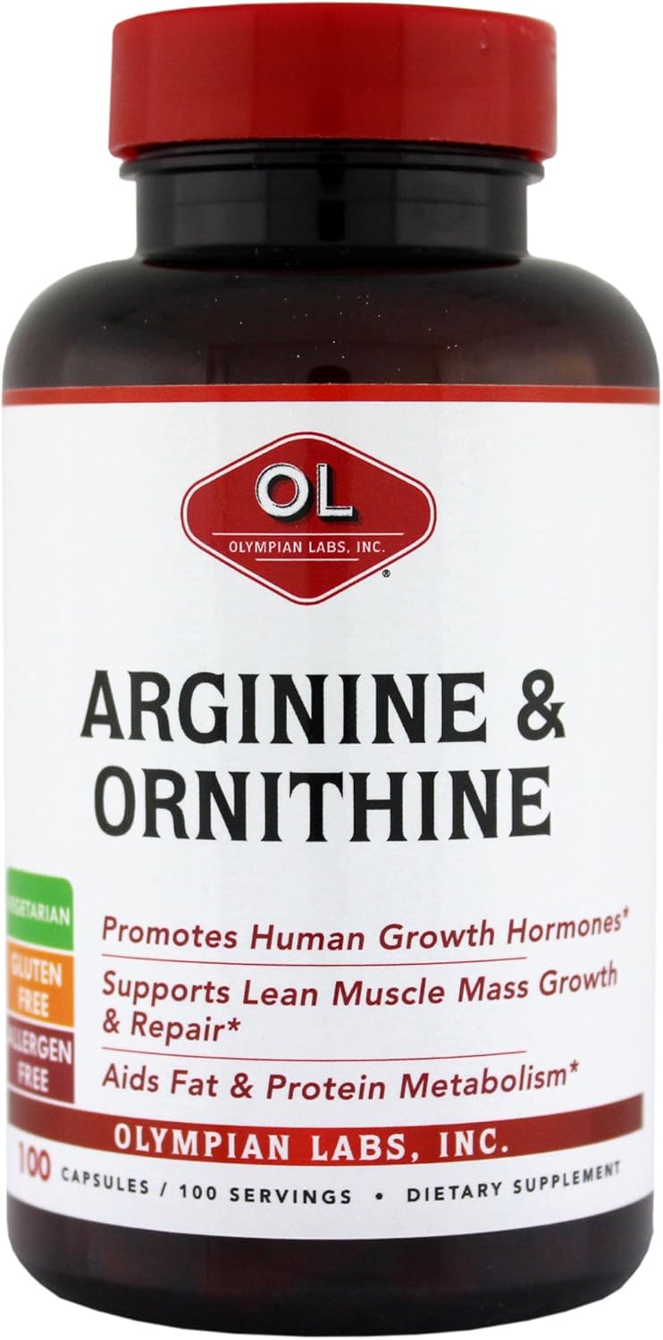 Olympian Labs Arginina & Ornitina 750mg - 100 Cpsulas