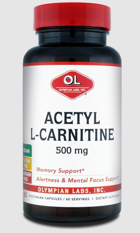 Olympian Labs Acetil L-Carnitina - 500 mg - 60 Cpsulas