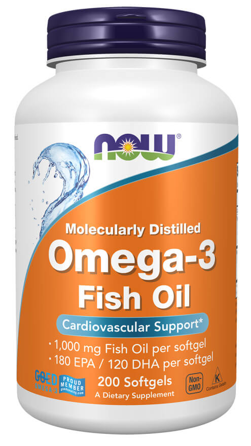 NOW Foods Omega-3, 200 Comprimidos