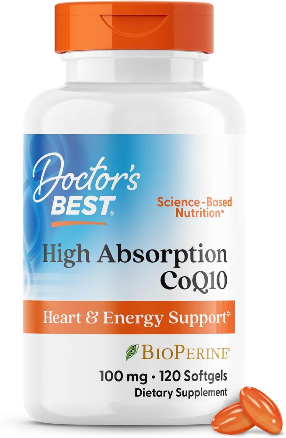 Doctors Best High Absorption CoQ10 c/ Bioperine 100 mg 120 Cpsulas Vegetais
