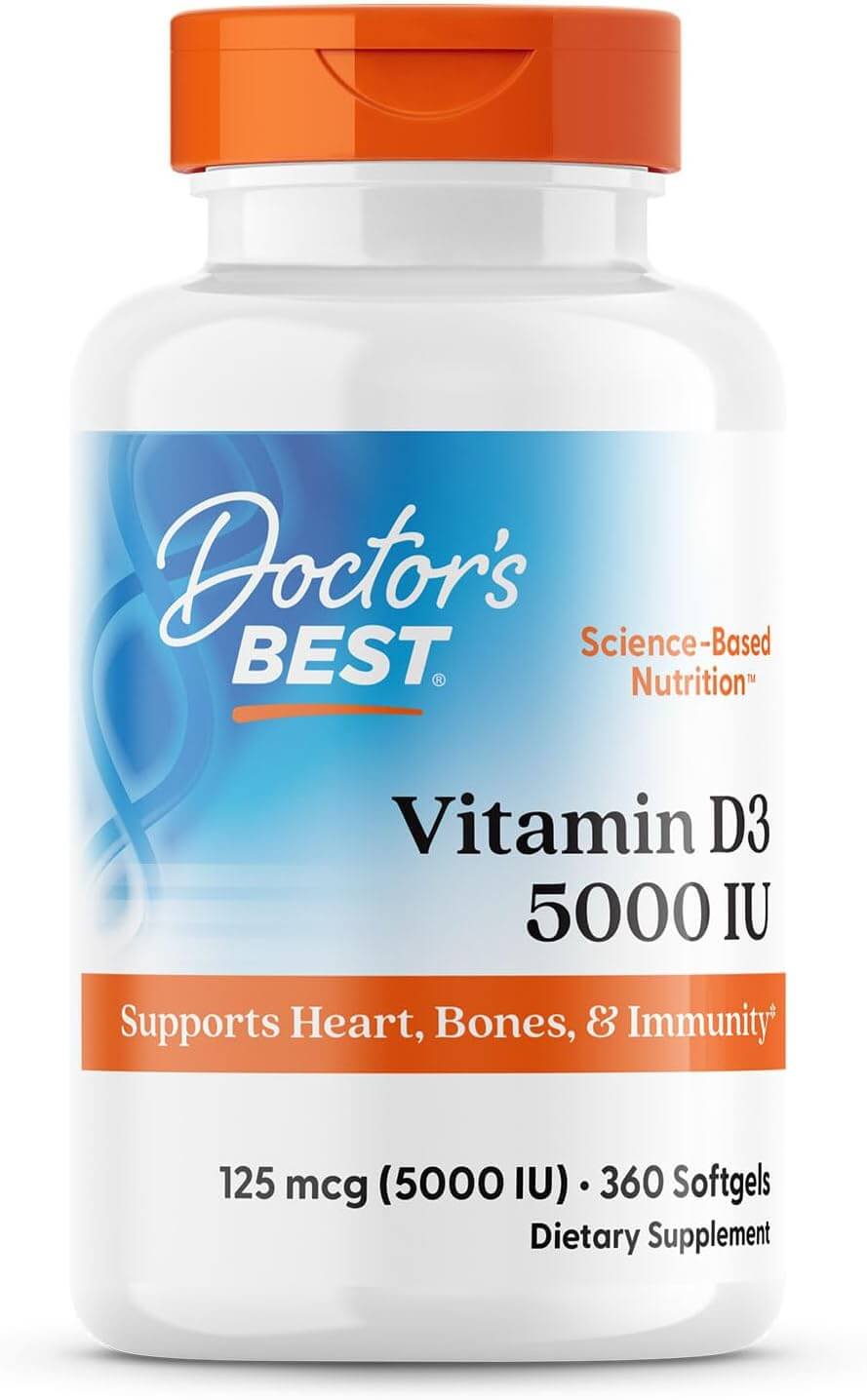 Doctors Best Vitamina D3 - 5000 IU - 360 Comprimidos