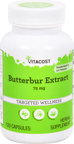 Vitacost Butterbur Extrato - Standardized - 75 mg - 120 Cpsulas