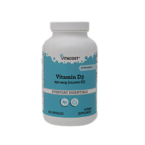 Vitacost Vitamina D3 (Cholecalciferol) - 10000 IU - 365 Cpsulas