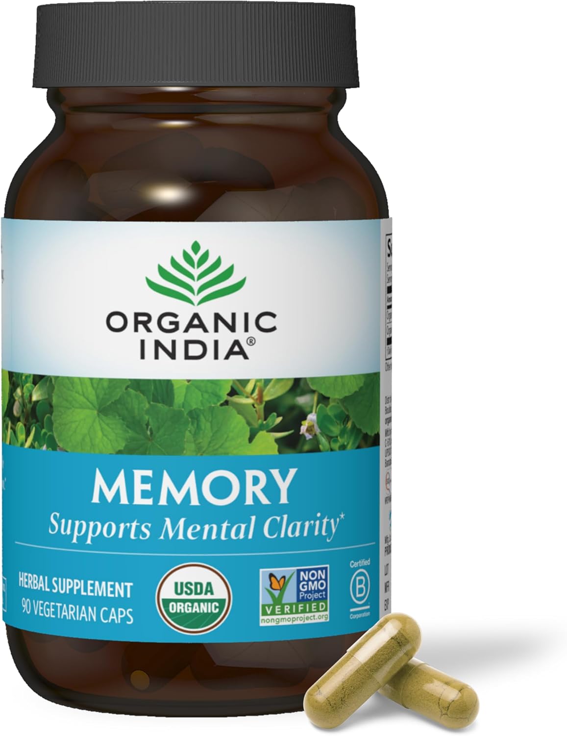 Organic India Mem�ria Mental clara - 90 c�psulas