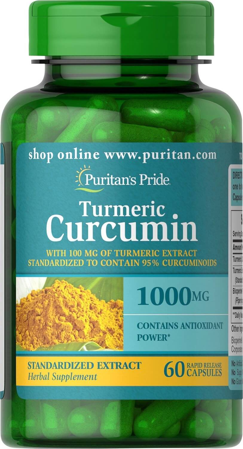 Puritans Pride Turmeric Curcumin 1000 Mg W/Bioperine 60 Capsulas
