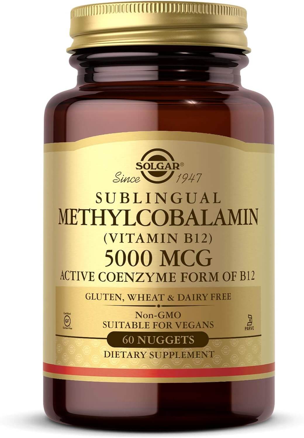 Solgar Methylcobalamin Sublingual Vitamina B12 - 5000 mcg - 60 Nuggets