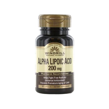 Windmill Natural Vitamins Alpha Lipoic Acid 200 Mg Capsules - 30 Ea