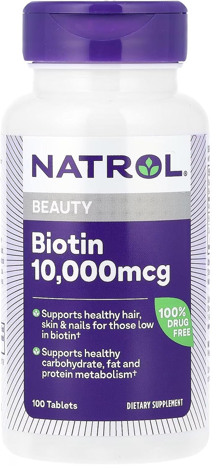 Natrol Biotina - 10000 mcg - 100 Comprimidos