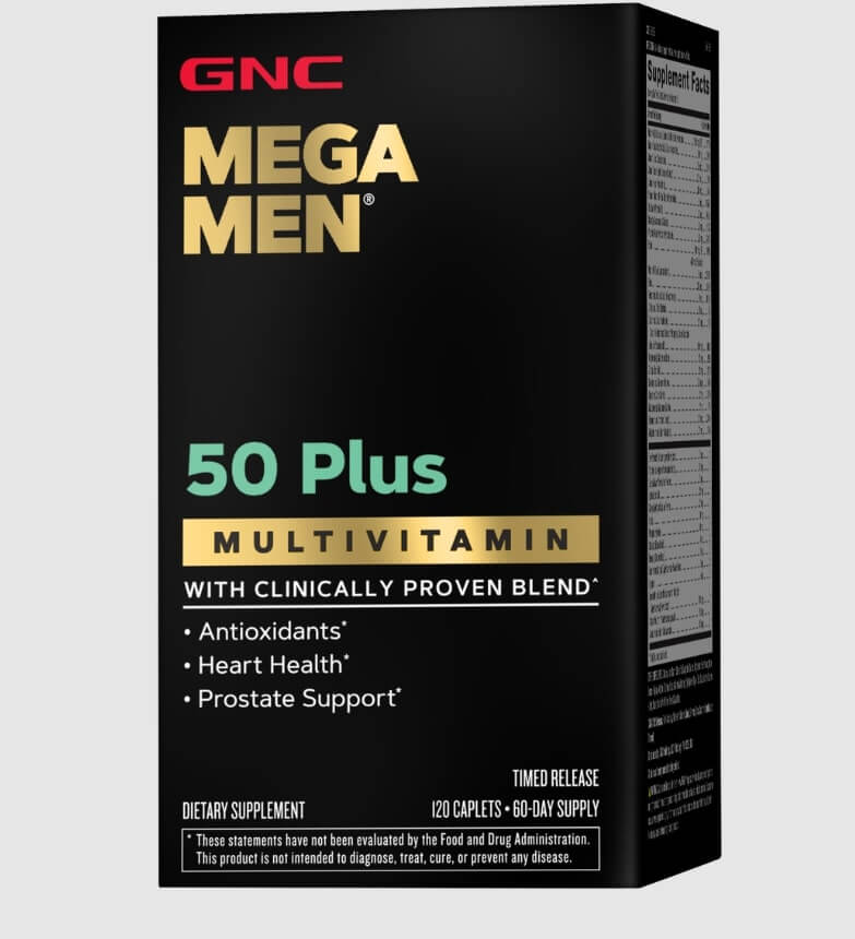 GNC Mega Men 50 Plus Multivitaminas 120 Cpsulas