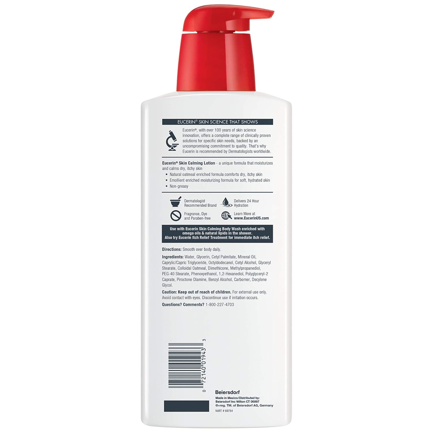 Eucerin Loo Calmante para Pele - Loo Corporal Completa - 500 mL