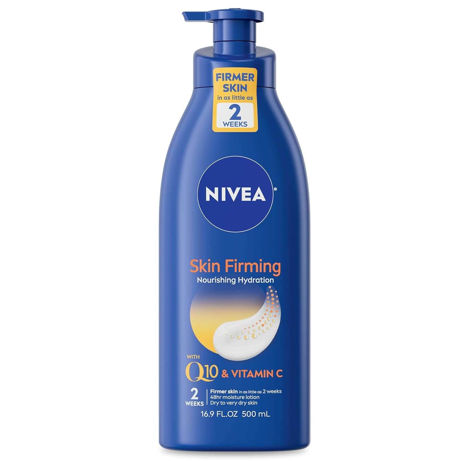NIVEA Loo Corporal Firmadora com Q10 e Vitamina C, 16.9 Fl Oz 500mL