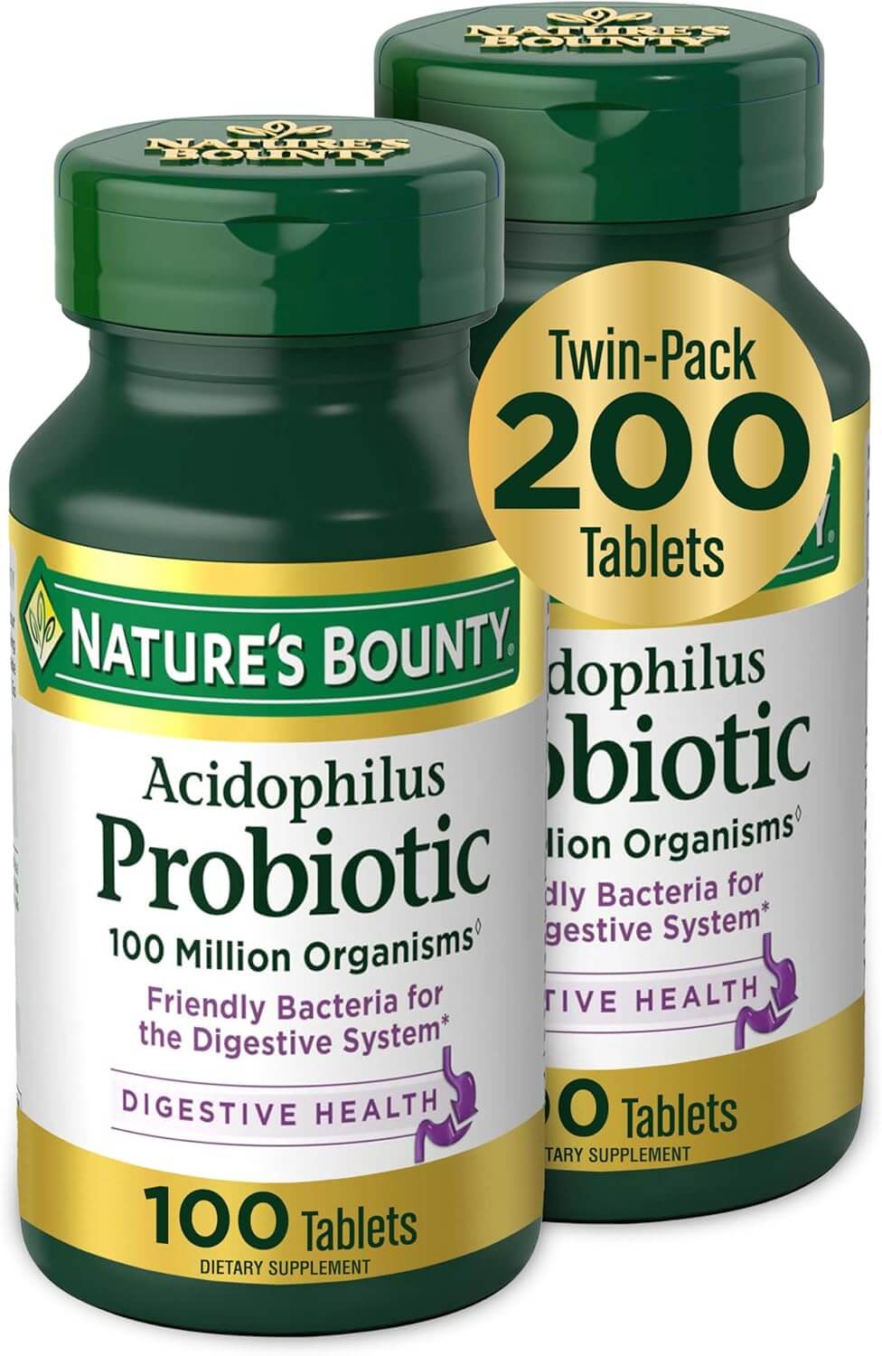 Natures Bounty Acidophilus Probitico Complex 100 Cpsulas (Pacote Duplo)