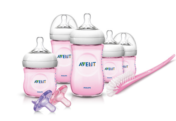 Philips AVENT Conjunto de bibero rosa natural Philips Avent, SCD296/11