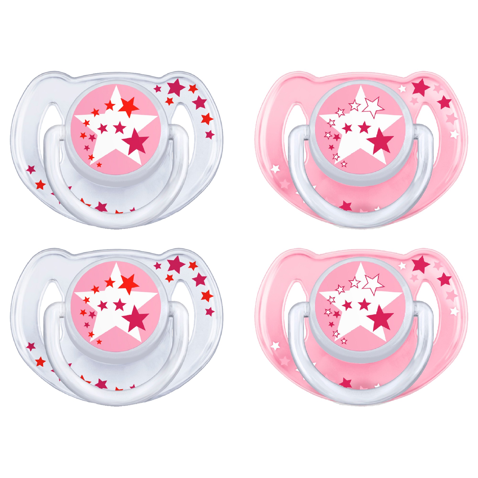 2 Pack Philips Avent Glow in the Dark Orthodontic Pacifier 6 18