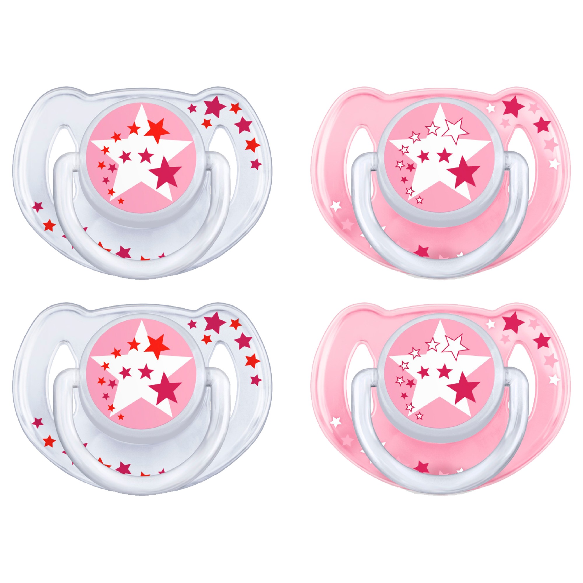 Philips Avent Pack of 2 Pink Night Pacifiers 6-18 months