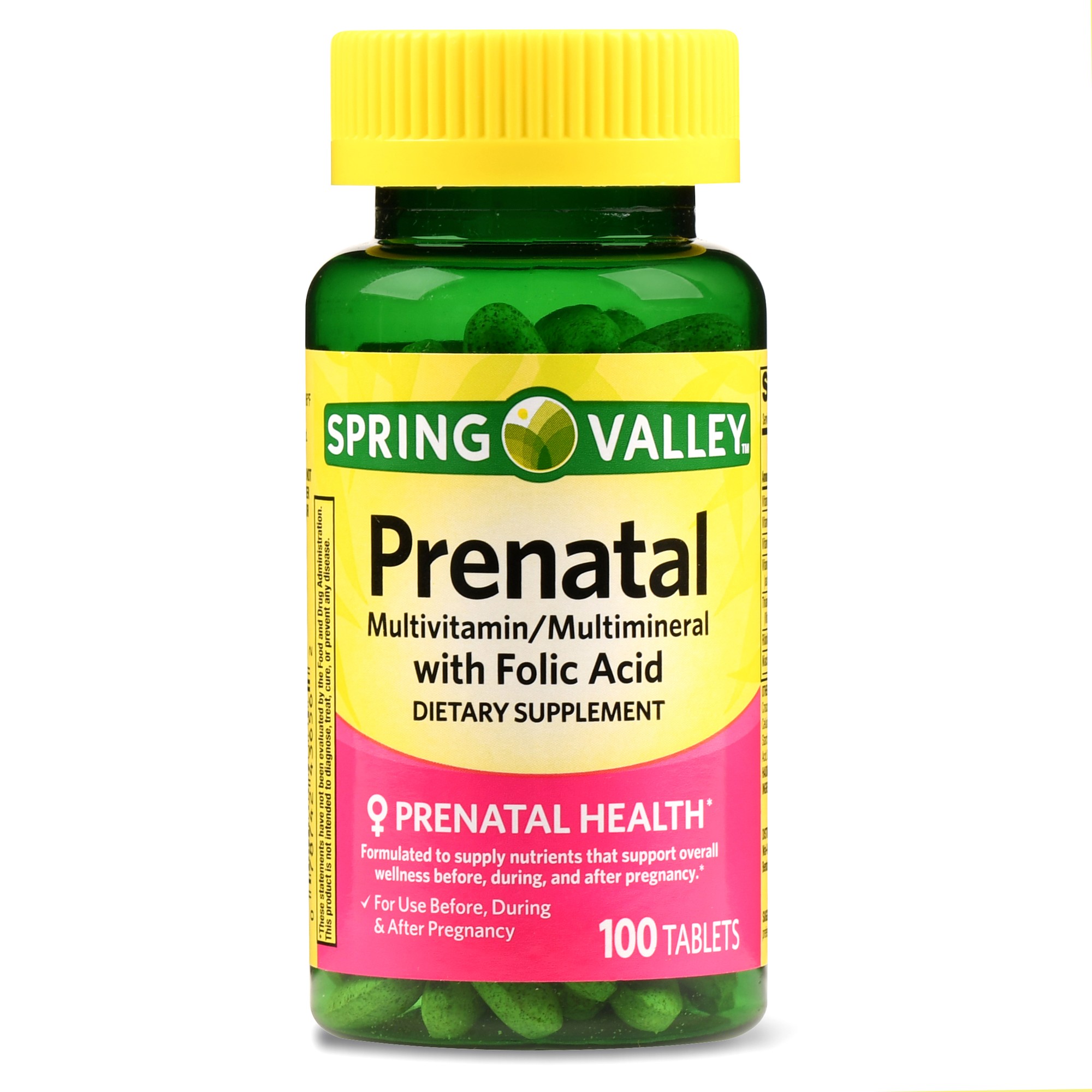 Spring Valley Multivitam nico Multimineral Pr Natal 100 Tabletes
