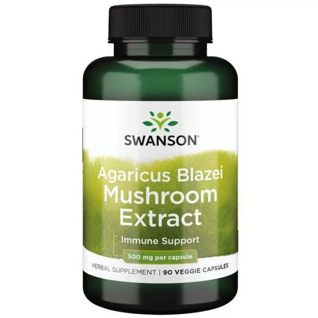 Swanson Superior Herbs Extrato de Cogumelo Agaricus Blazei 500 Mg - 90 Cpsulas