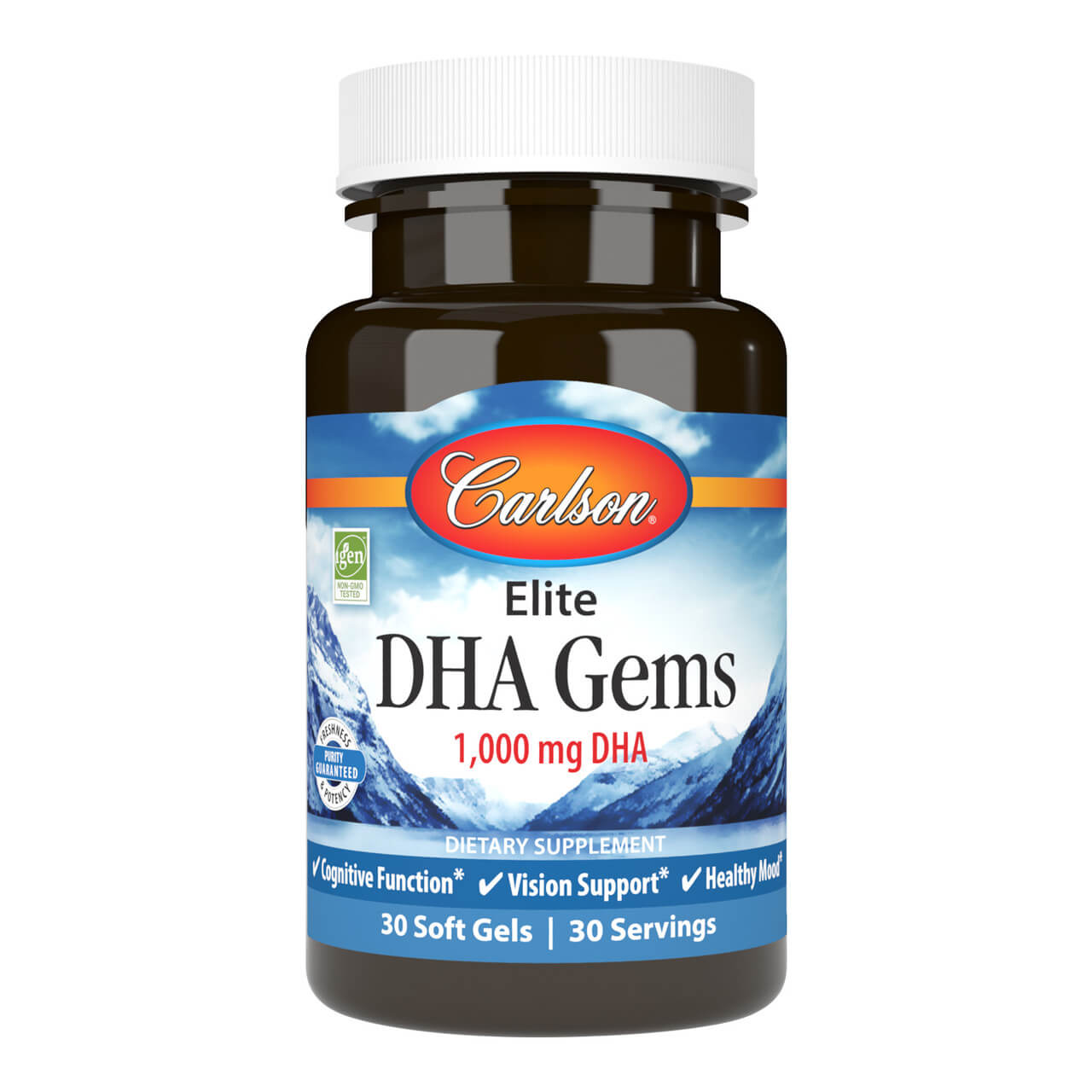 Carlson Laboratories Elite DHA Gems 1000 mg - 30 Softgels