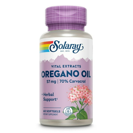 Solaray Oregano Oil Aerial Extract -- 57 Mg - 60 Softgels