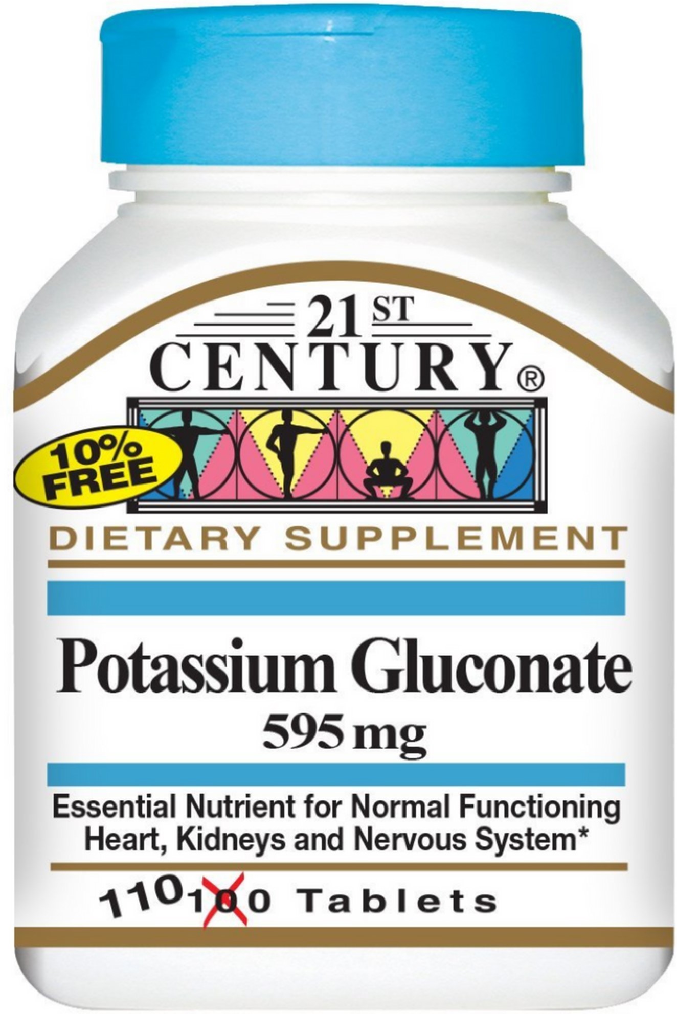 21st Century Potassium Gluconate 595 Mg  110 tabletes