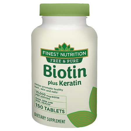 Finest Nutrition Free & Pure Biotin Plus Keratin - 150.0 EA
